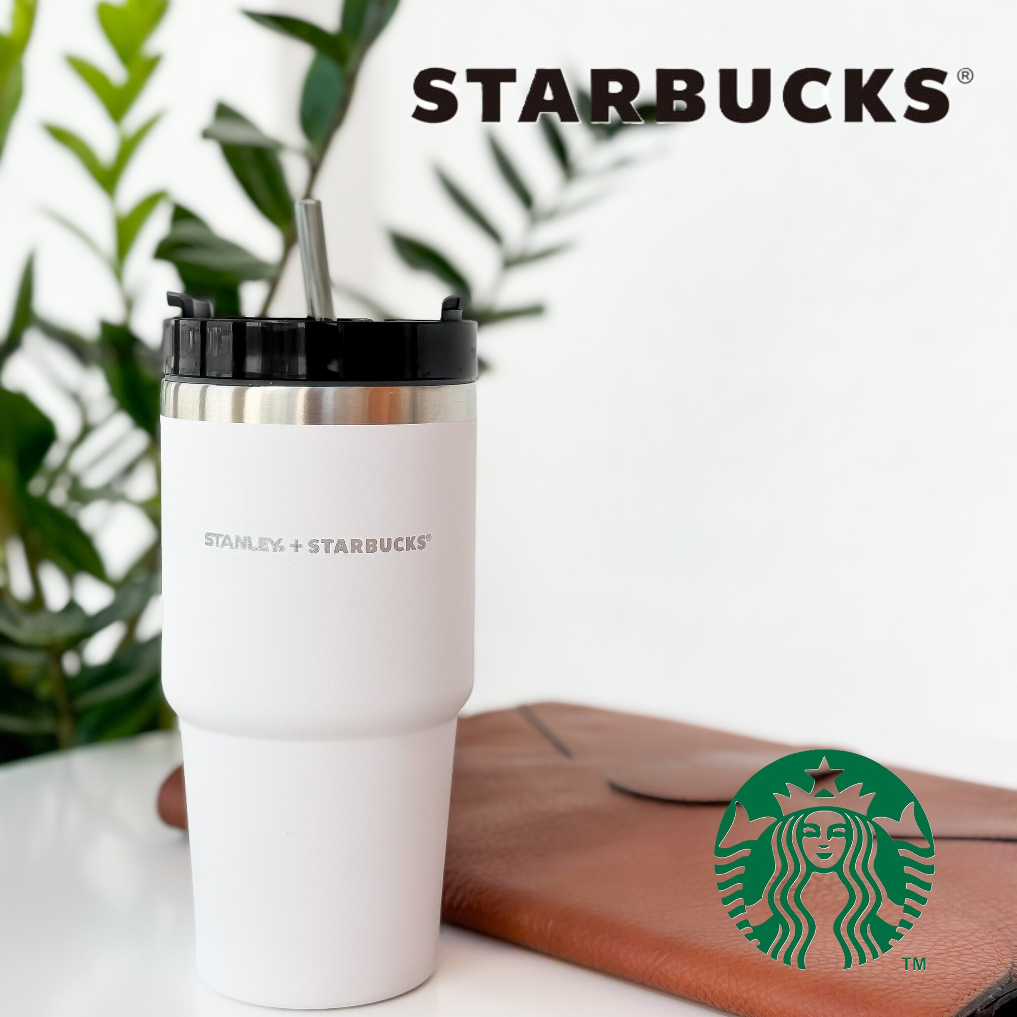 Термокружка Stanley+STARBUCKS tumbler с клапаном 473мл Старбакс+ Стэнли