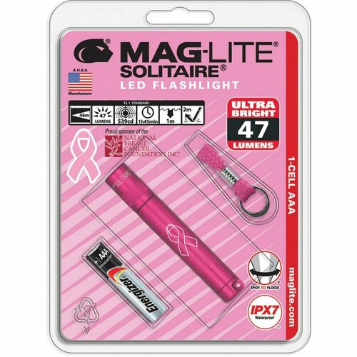 Карманный светодиодный фонарь Maglite Solitaire LED (National Breast Cancer Foundation)