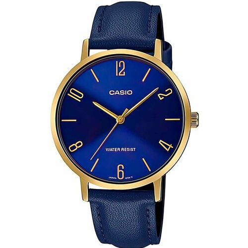 фото Наручные часы casio, золотой, синий