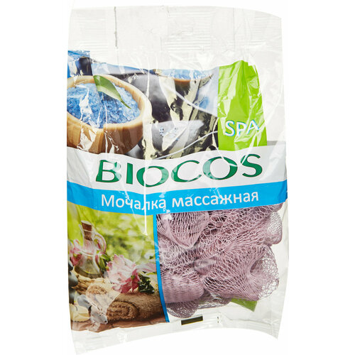 BioCos Мочалка банная Spa цвет: синий biocos мочалка банная массажная spa