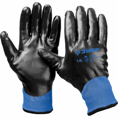 перчатки мужские утепленные s 126 xl black цвет черный р р 24 Утепленные перчатки ЗУБР Арктика р. L-XL двухслойные износостойкие 11469-XL