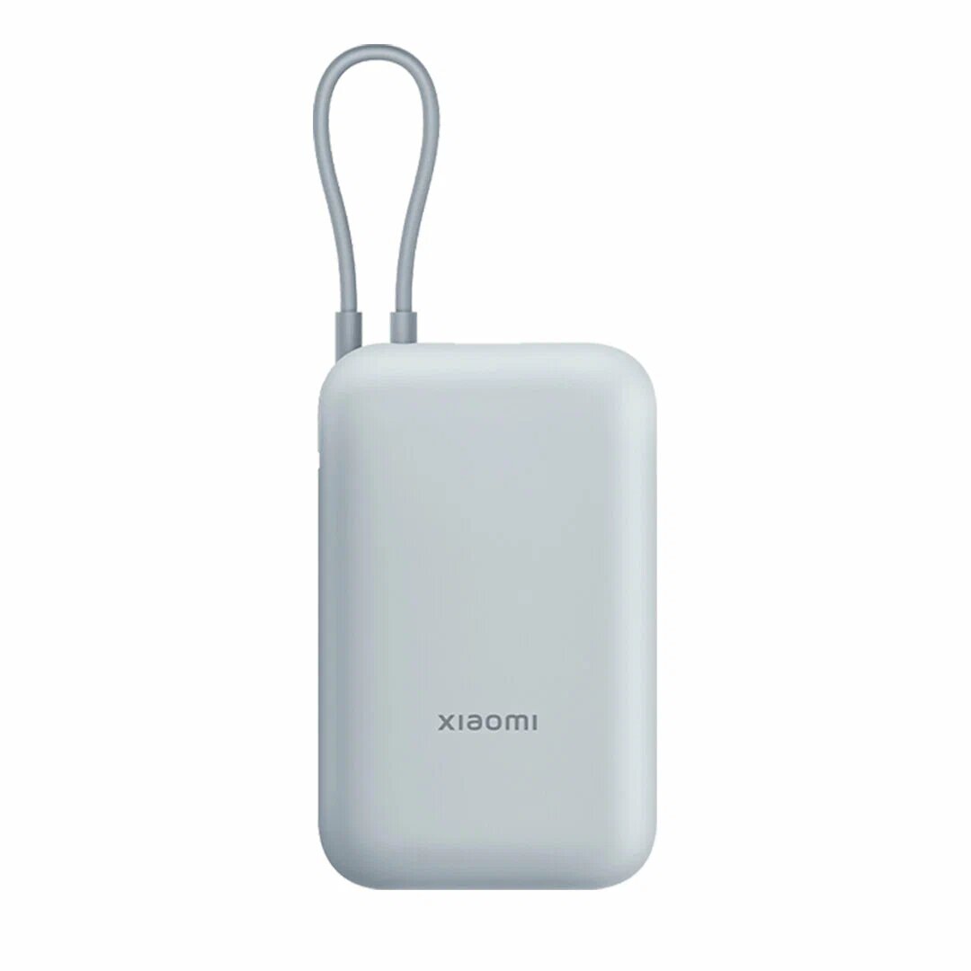 Внешний аккумулятор Xiaomi Mi Power Bank With Cable USB-C, 10000mAh Pocket Version , голубой