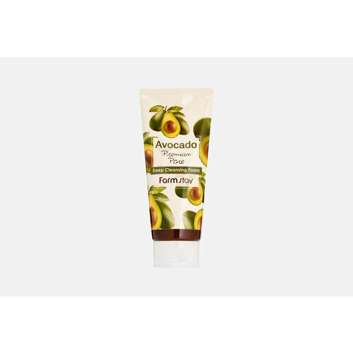 Пенка для умывания Farm Stay AVOCADO PREMIUM PORE DEEP CLEANSING FOAM / объём 180 мл