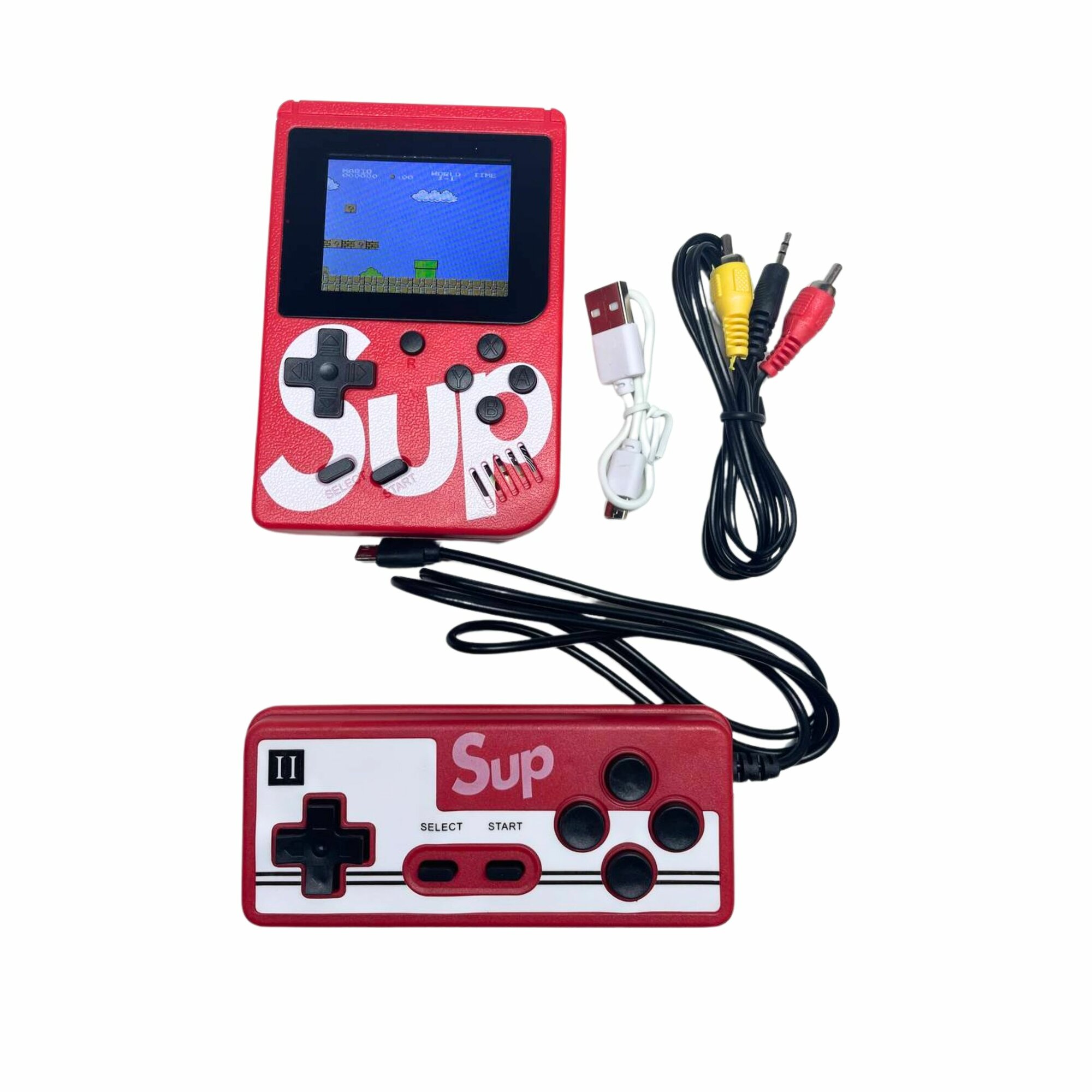 фото Портативная игровая приставка SUP с пультом 400 игр Красная