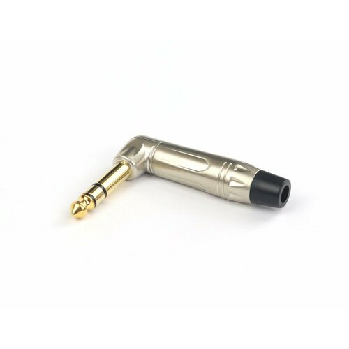 AuraSonics JMA3R-G кабельный разъем угловой Jack 6.3мм TRS (стерео) штекер, позолоченные контакты, ма aurasonics jmn2 кабельный разъем jack 6 3мм ts моно штекер никель до 50 в