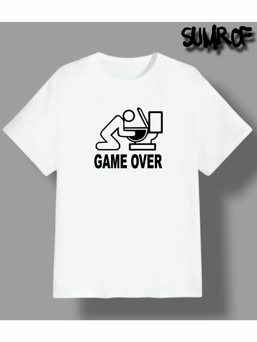 Футболка Zerosell Game over, размер 4XS, белый
