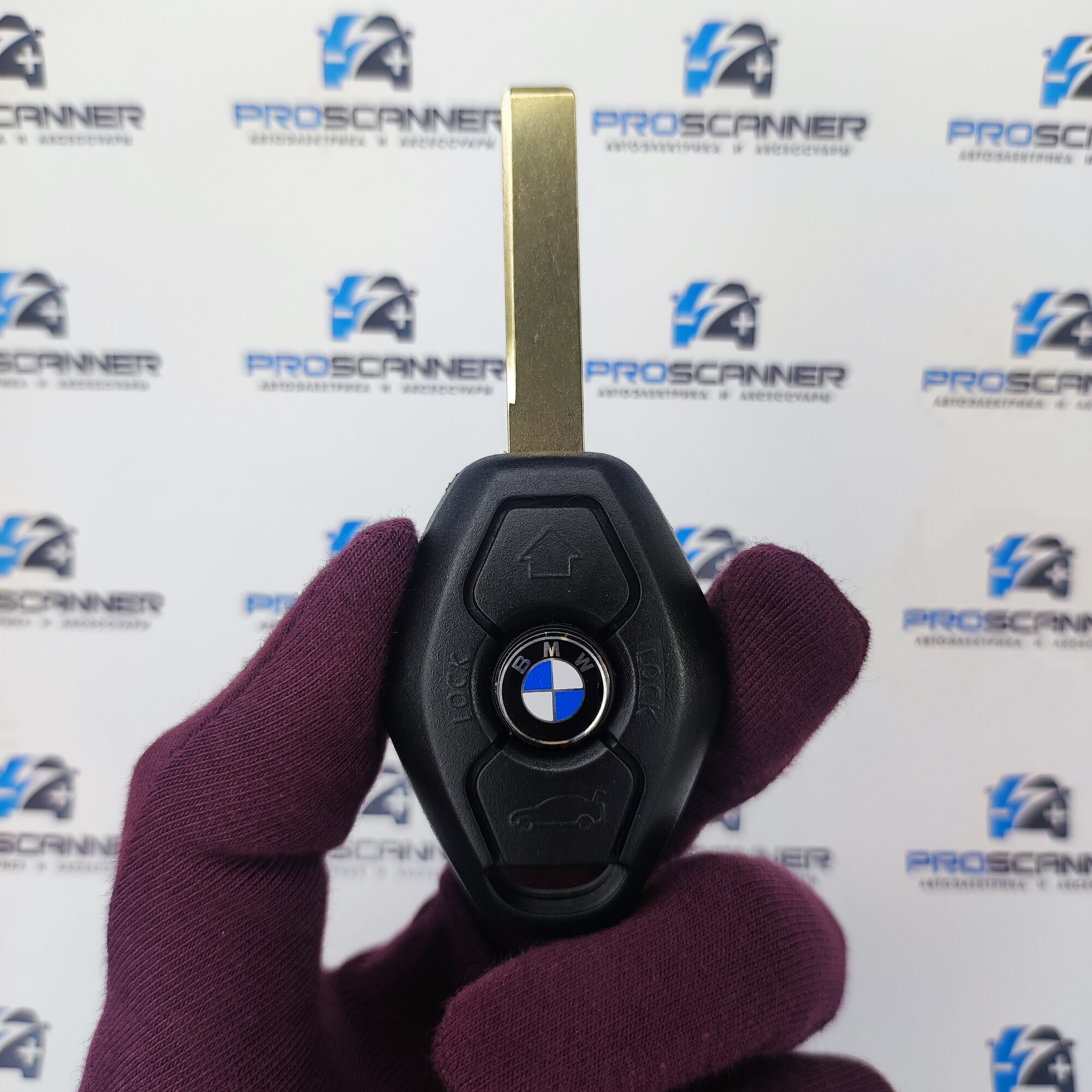 Корпус ключа зажигания для БМВ BMW E46 E53 E39 E60 E65 X3 X5 M5 - 1 штука (3х кнопочный ключ, лезвие HU92)