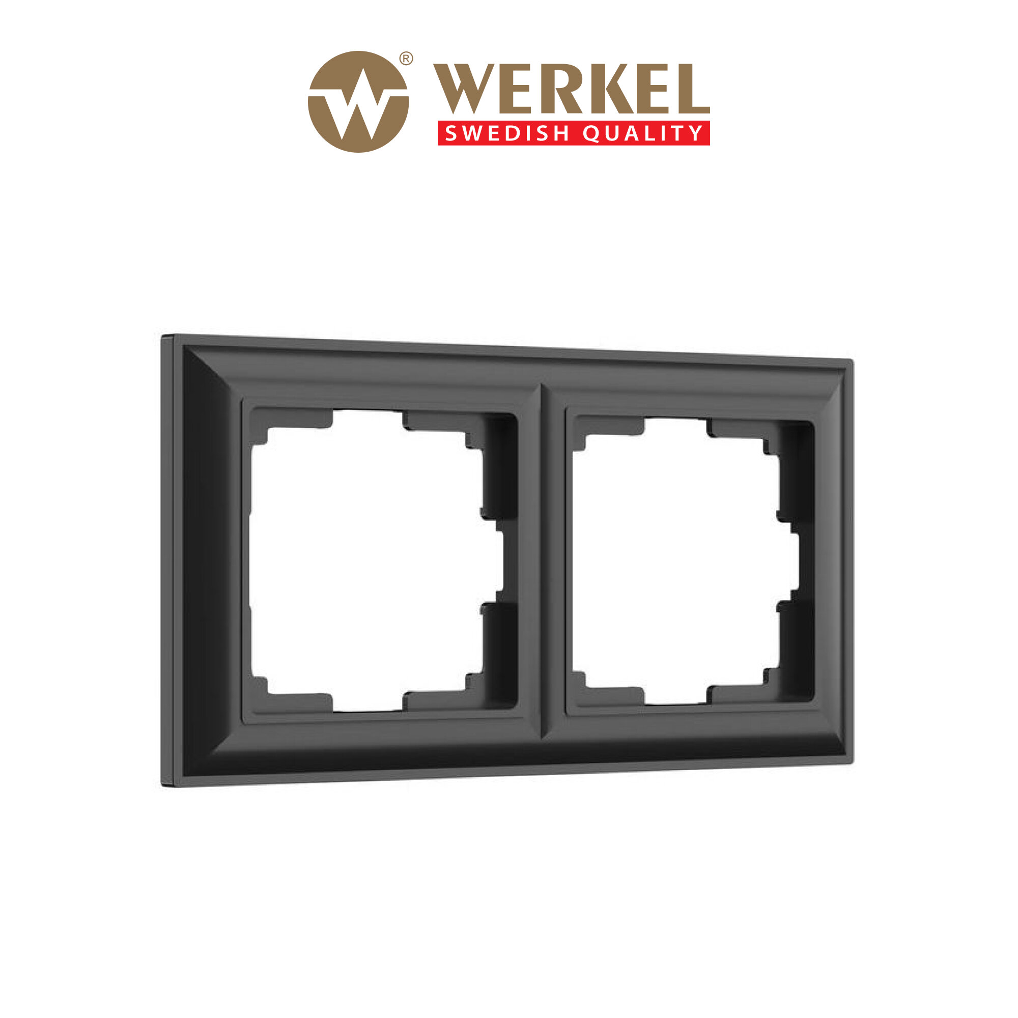 Рамка на 2 поста Werkel Fiore W0022208 черный матовый