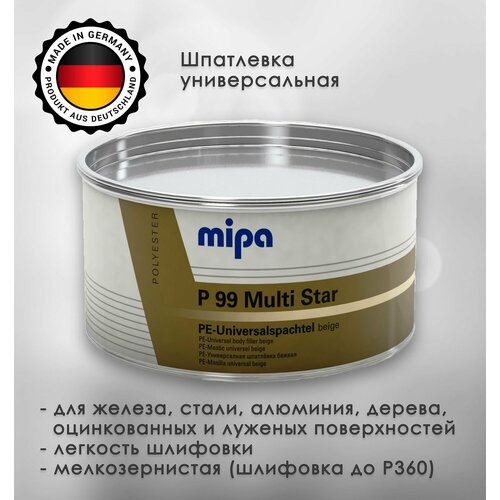 Шпатлевка универсальная Mipa P 99 Multi Star 2000 гр 1970₽