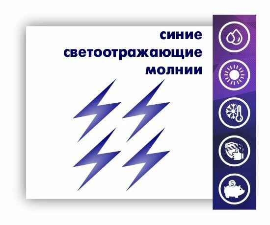 Наклейка светоотражающая молния