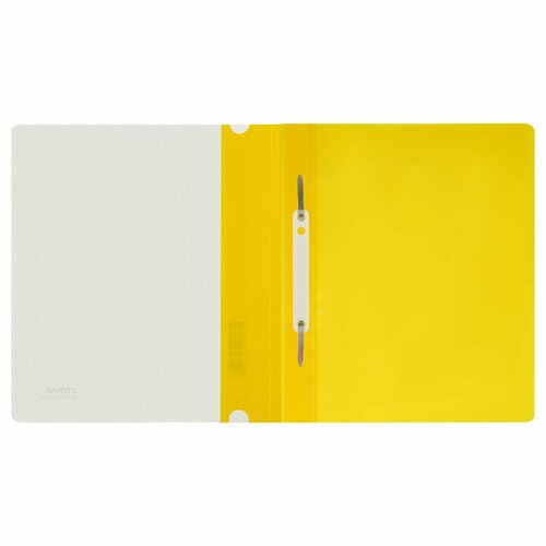 Папка-скоросшиватель пластик. СТАММ А5, 180мкм, желтая с прозр. верхом (30 шт)