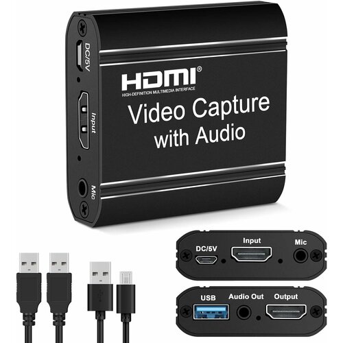 Карта видеозахвата HDMI - HDMI/USB 1080p кабель для компьютера red line hdmi hdmi 1080p