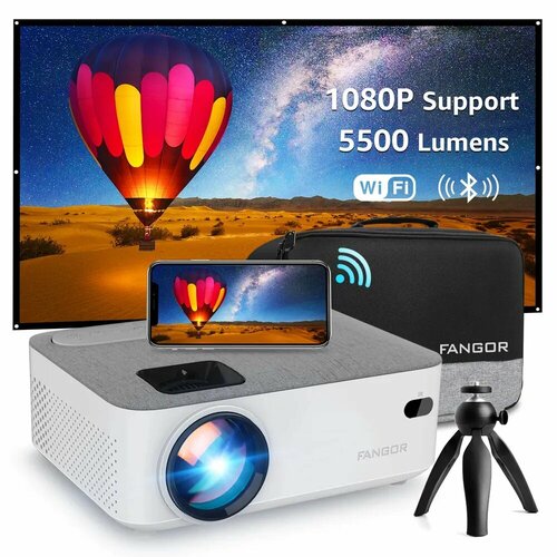 Портативный мультимедийный проектор FANGOR Mini WiFi Full HD 1080P F-206B 1150000₽