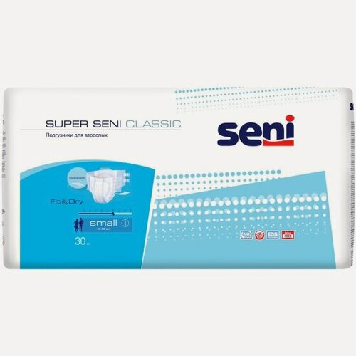 Изображение товара Подгузники для взрослых Seni Super Classic Small (55-80 см), 30 шт