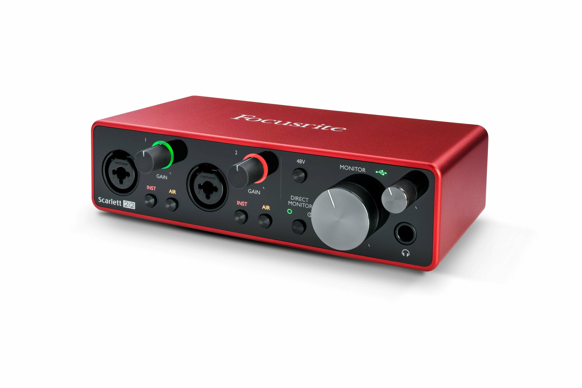 Звуковая карта Focusrite Scarlett 2i2, USB, 2 входа Hi-Z, фантомное питание — фото 1