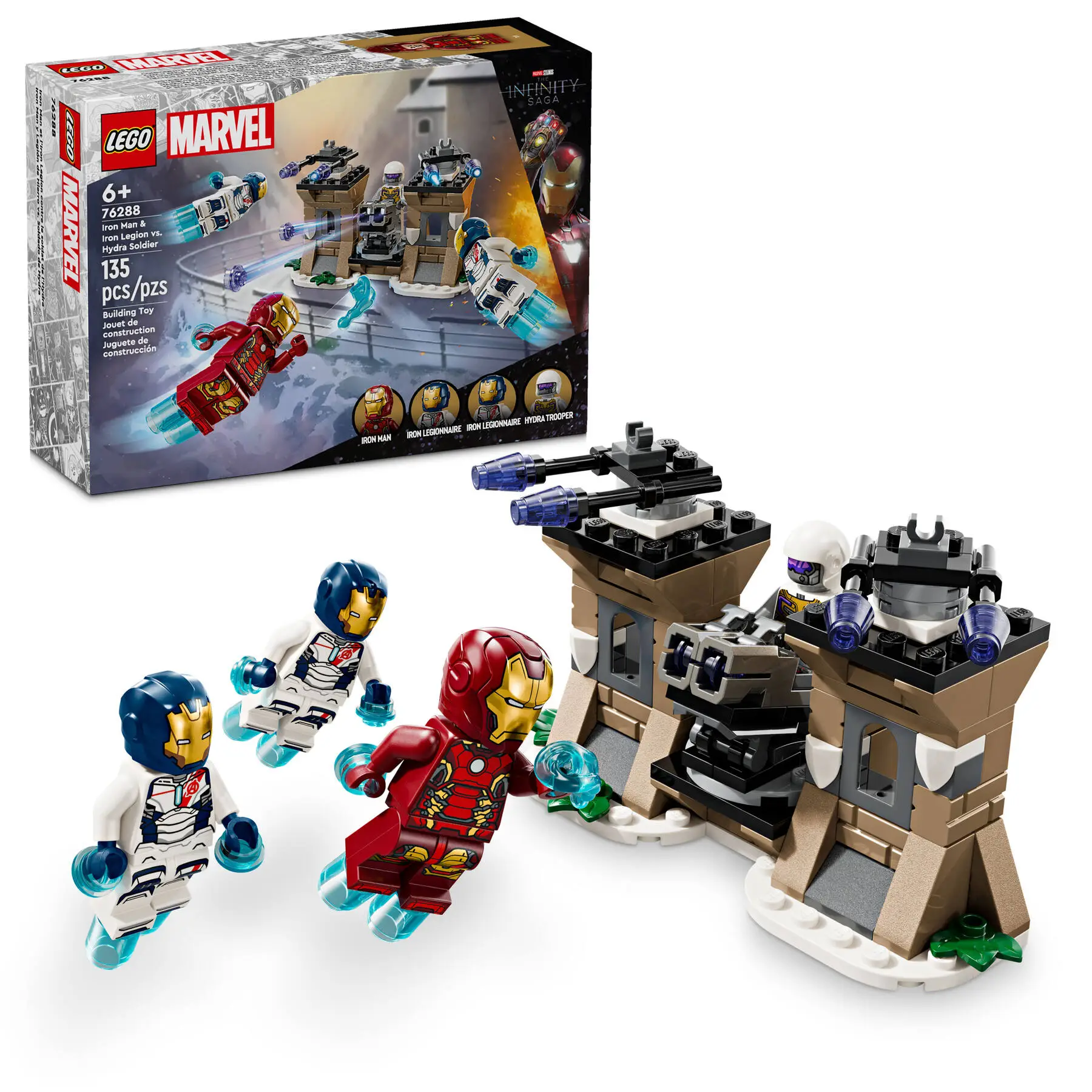 Конструктор LEGO Marvel 76288 Iron Man and Iron Legion vs. Hydra Soldier, 135 дет.
