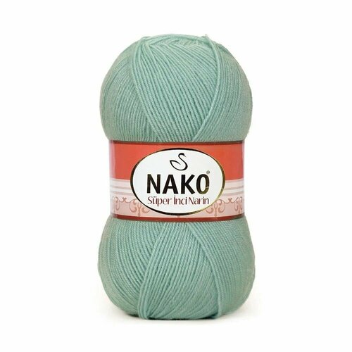 Пряжа Super Inci Narin, Nako, голубой - 10471, 25% шерсть, 75% акрил, 5 мотков, 100 г, 540 м.