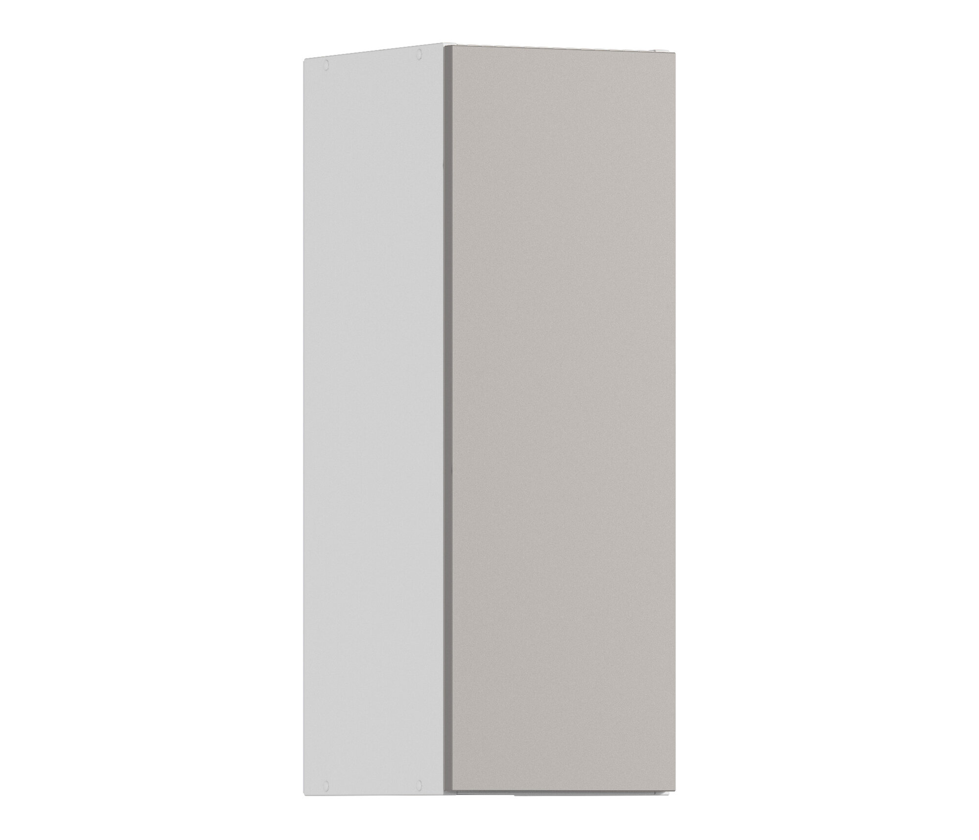 фото Кухонный модуль навесной шкаф узкий столплит Регина РП-25 Белый/ЛДСП Серый перламутровый, 25х72х30 см