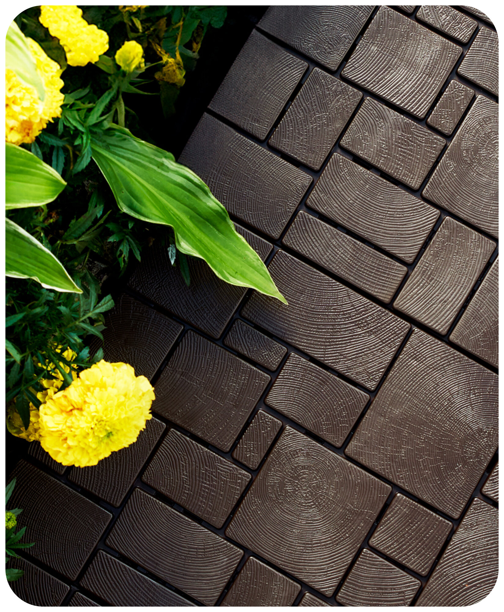 Садовая дорожка «Брус» Альт-Пласт пластик 1шт шоколад 40х30см