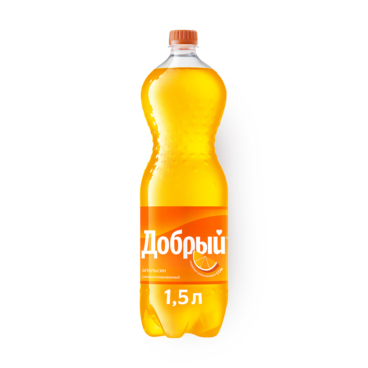 Напиток Добрый "Апельсин", газированный, 1.5 л, пластиковая бутылка