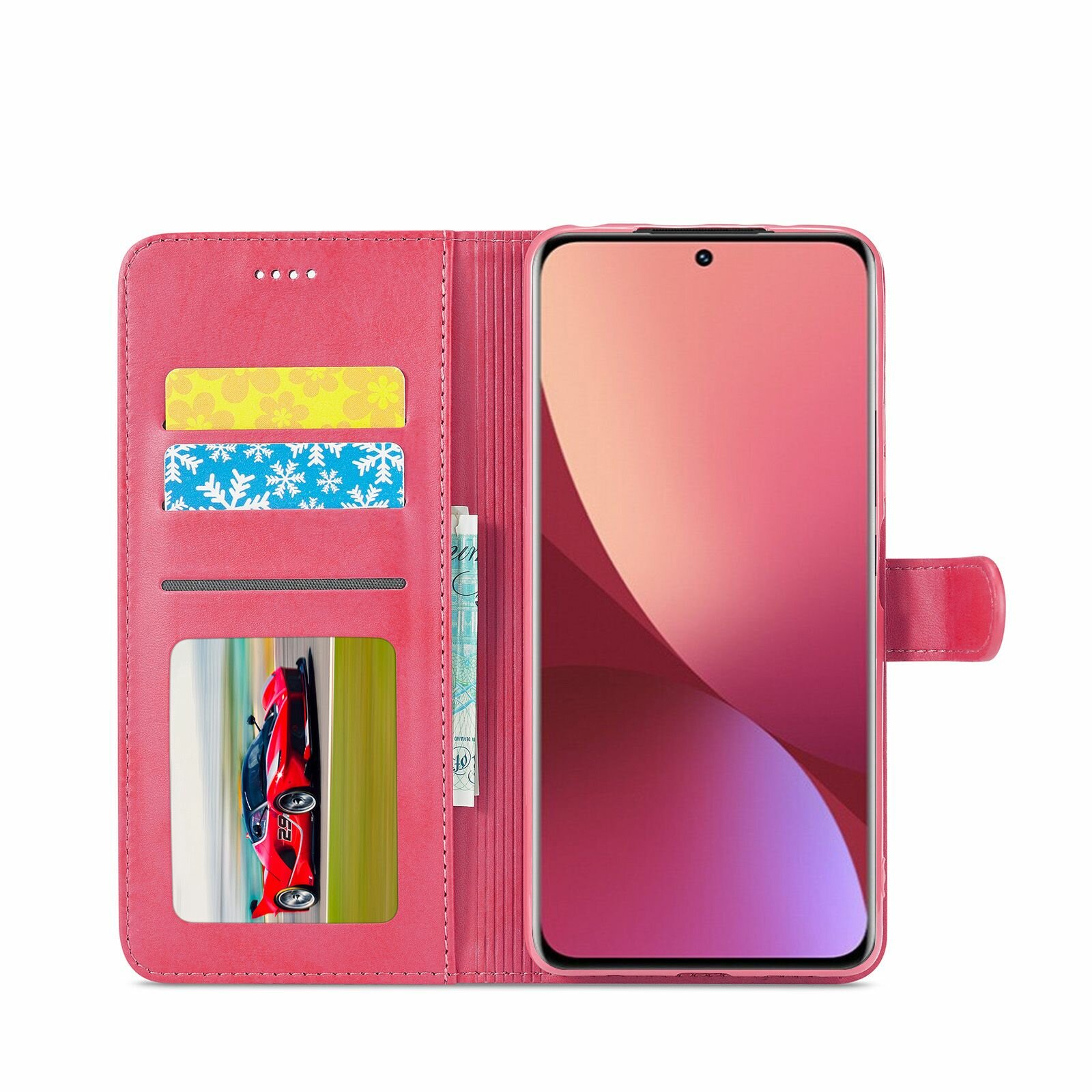 Изображение LCIMEEKE Кожаный книжка чехол для Xiaomi 12 Lite / Сяоми 12 Лайт с визитницей из экокожи