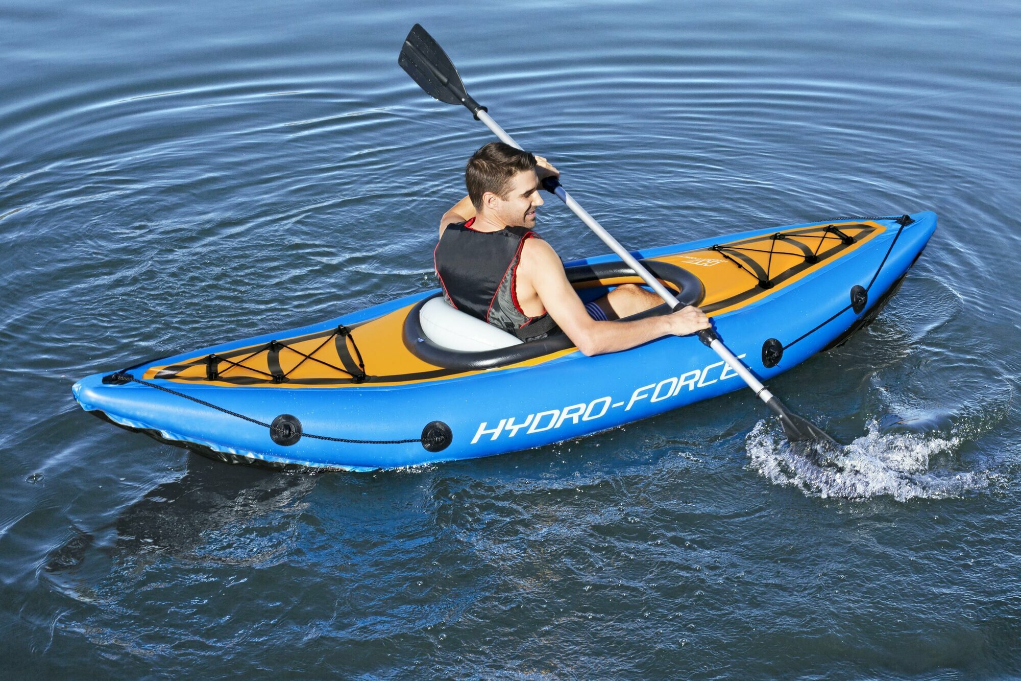 Лодка надувная ПВХ (каяк одномоментный) Bestway Cove Champion (65115), 275 х 81 см, грузоподъемность: 100 кг — фото 1
