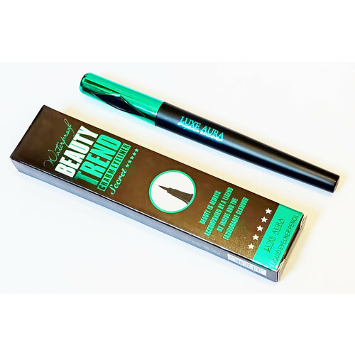 Водостойкая подводка для глаз LUXE AURA, черная, 1.6 г