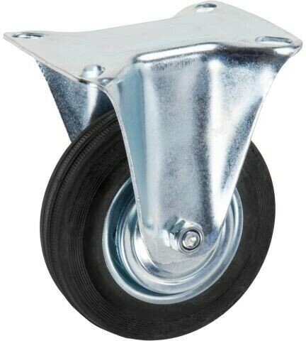 Опора колёсная d-100мм неповоротная, резиновая STARFIX