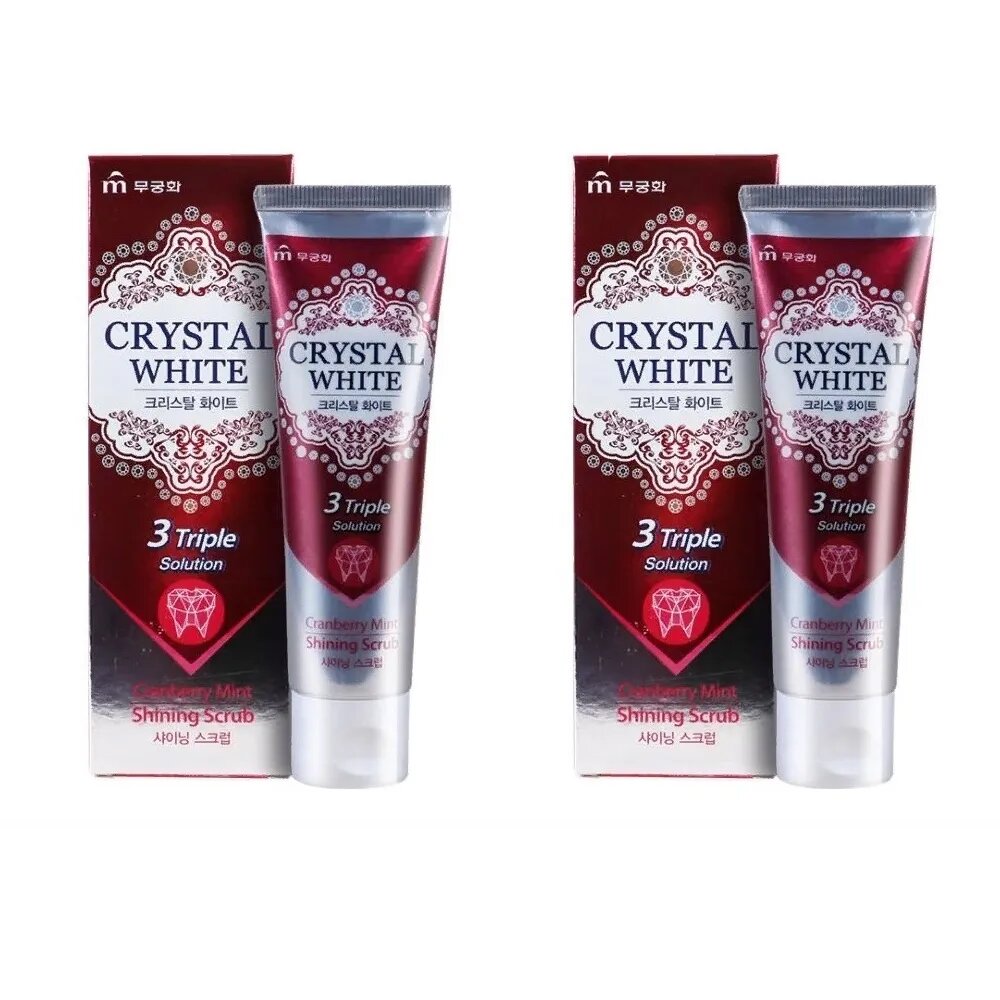 Зубная паста Mukunghwa отбеливающая с ароматом клюквы и мяты 2шт*110г