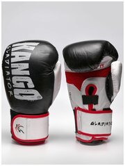 Перчатки боксерские Kango BVK-017 Black/White Буйволиная кожа 12 унций