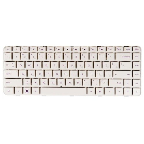 Клавиатура для ноутбука HP Pavilion DM4-1000 DV5-2000 DV5-2100 белая без рамки гор Enter 310₽