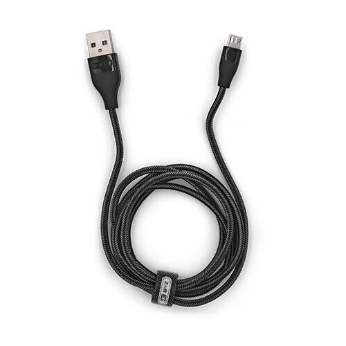 USB-кабель BYZ BC-006m AM-microBM 1,2 метра, 2.1A, нейлон, черный usb кабель byz bc 015m am microbm 1 2 метра 3a силикон белый