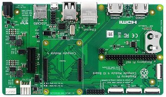 Металлический корпус (A) для платы ввода-вывода Raspberry Pi Compute Module 4