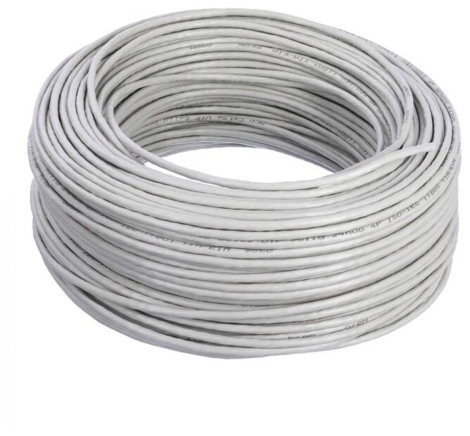 Кабель ACD-LBU5E-1HA [ACD-LBU5E-1HA] Cat5e UTP 24AWG 4Pair Solid type 0.50мм CCA(25%), PVC,100м бухта, Серый, (741951)