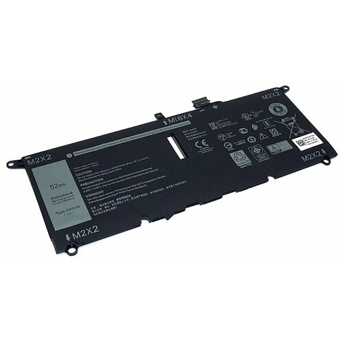 Аккумуляторная батарея для ноутбука Dell XPS 13 9370 (0H754V) 7.6V 6500 mAh аккумулятор dxgh8 для dell xps 13 7390 9370 9380 inspiron 7490 vostro 5391 latitude 3301 9305 5390 5391 7391