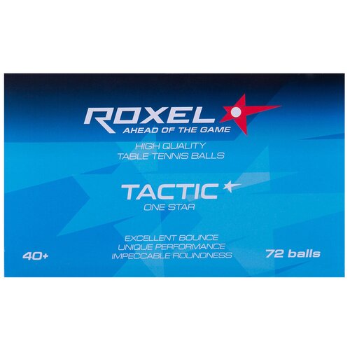 Мяч для настольного тенниса Roxel 1* Tactic, белый, 72 шт.