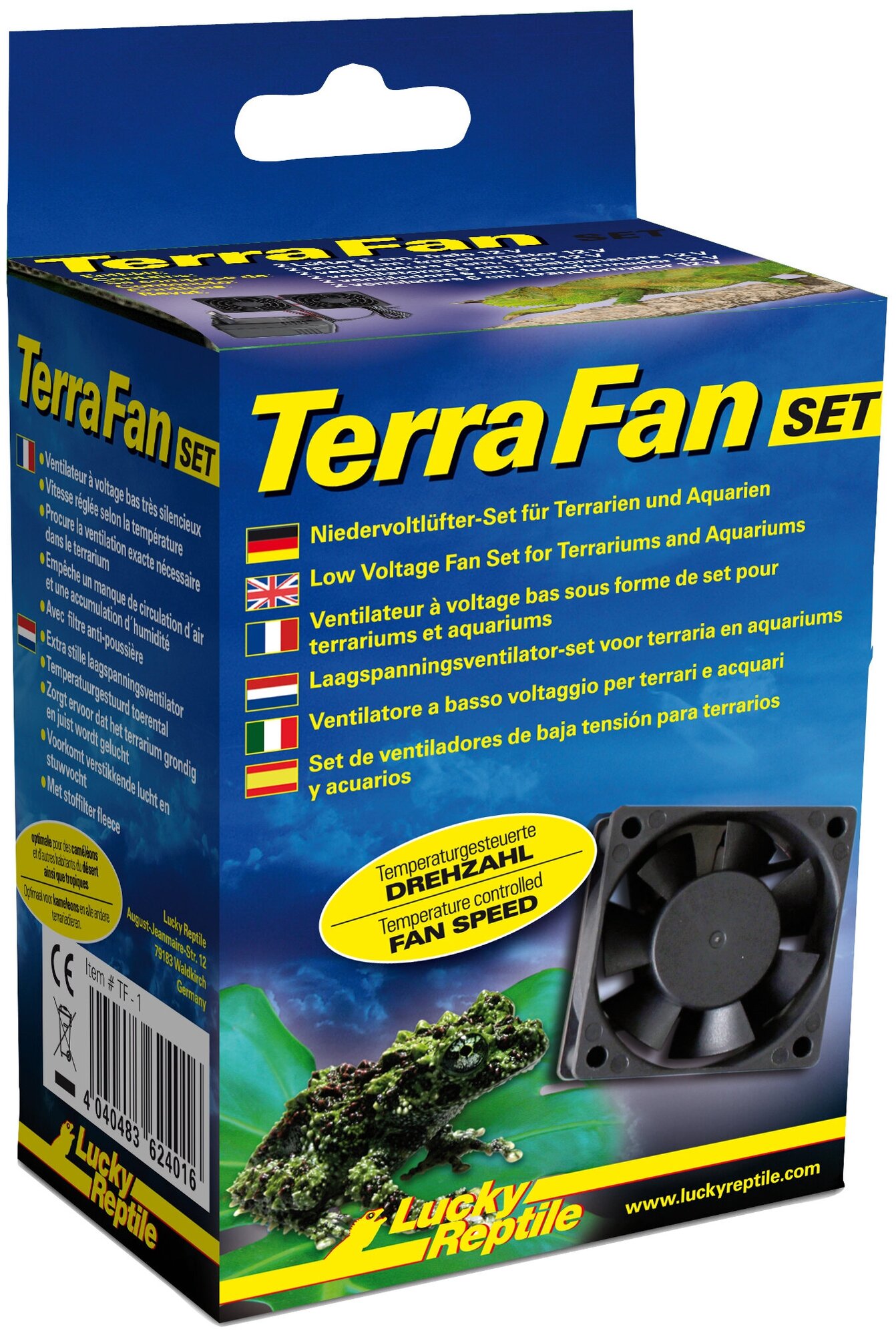 Комплект для циркуляции воздуха с регулировкой температуры LUCKY REPTILE "Terra Fan Set" (Германия) - фотография № 1
