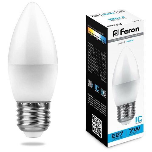 Лампочка светодиодная Feron LB-97, 25883, 7W, E27 (комплект 10 шт.)