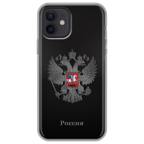 Дизайнерский силиконовый чехол для Iphone 12/12 Pro Флаг и герб России дизайнерский силиконовый чехол для iphone 12 12 pro перья