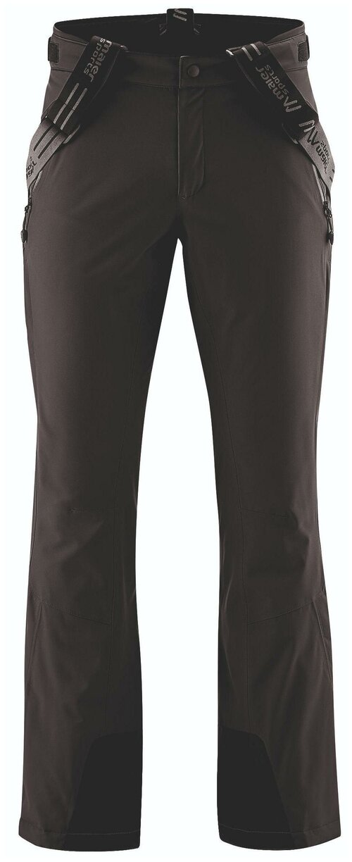 брюки Maier Sports, карманы, мембрана, регулировка объема талии, утепленные, размер 54, черный