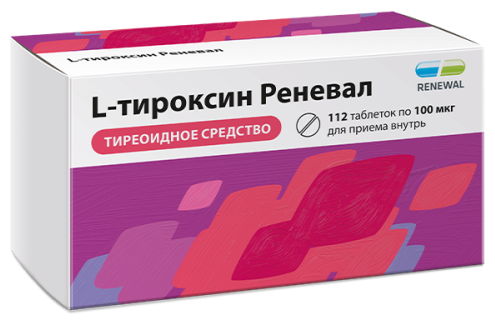 L-тироксин Реневал таб. 100мкг №112