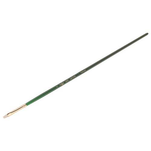 Кисть художественная щетина Гамма Пейзаж, плоская, укороченный ворс №2, длинная ручка