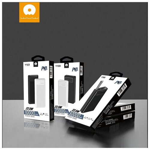 Внешний аккумулятор WUW-Y100 20000mAh PD QC30 черный 299900₽
