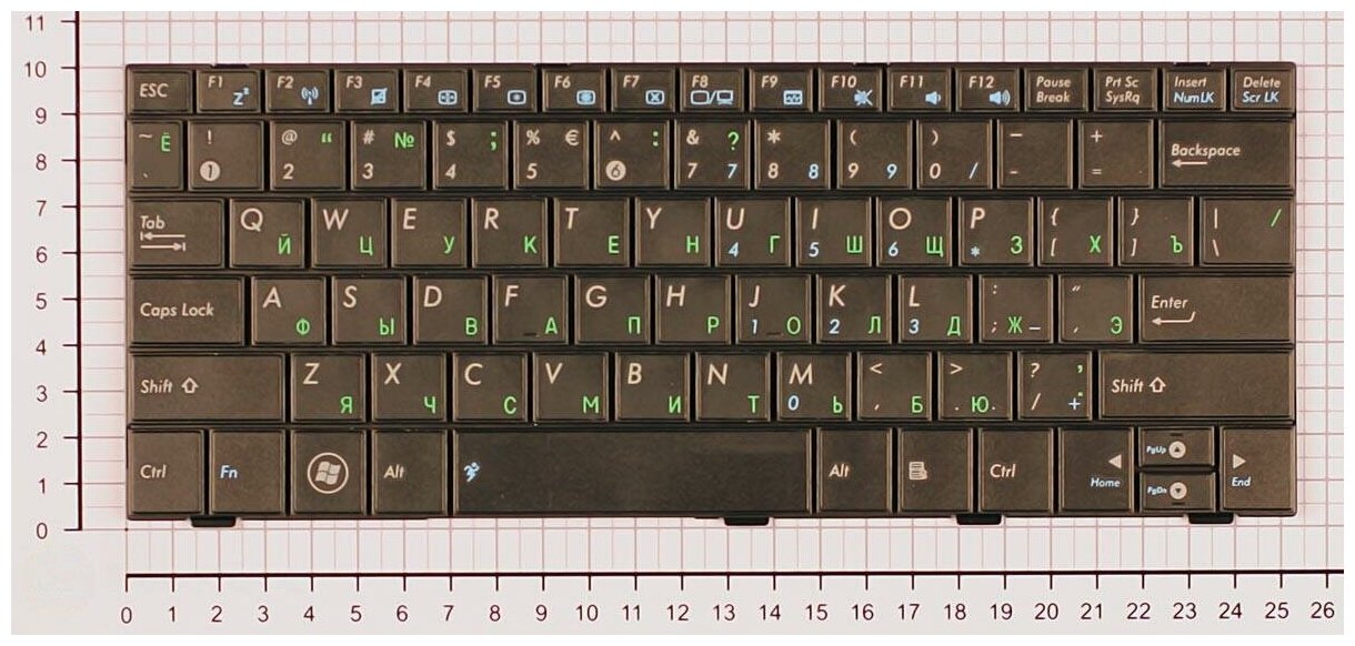 Клавиатура для ноутбука Asus Eee PC 1005PXD Русская Черная версия 1