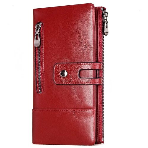 Кошелек/кошелёк женский натуральная кожа/кошельки кожаные/красный бумажник портмоне/клатч