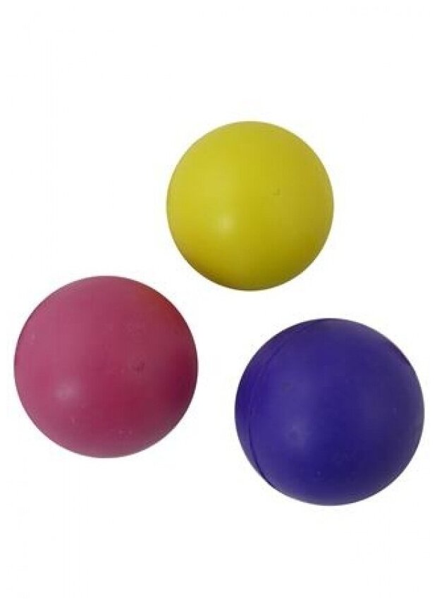 Papillon Игрушка для собак Мяч, латекс, цвет. в ассорт 8,5см (Rubber ball 8,5 cm assorted colours) 140684, 0,39 кг