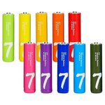 Батарейки Xiaomi ZMI Rainbow ZI7 Batteries типа AAА 10 шт. (цветные) - изображение