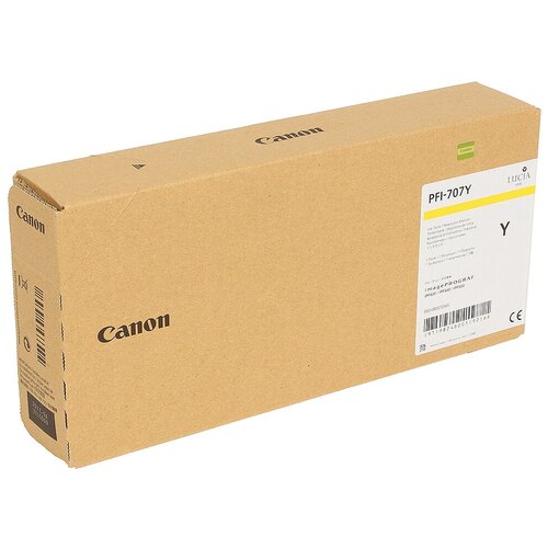 Картридж струйный Canon PFI-707 Y 9824B001 желтый (700мл) для Canon iPF83 0/iPF840/iPF850