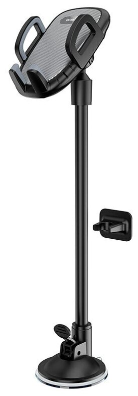 Держатель автомобильный Borofone BH54 Racer дляартфона пластик торпедо шарнир двойной зажим цвет чёрный