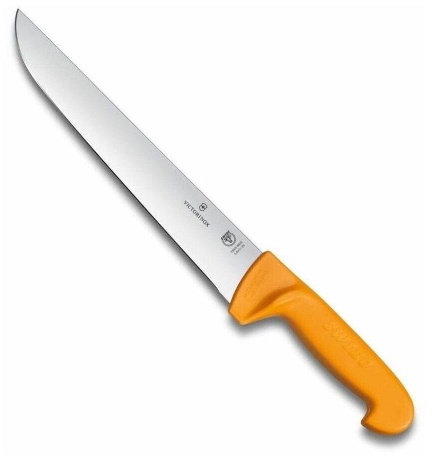 Нож Victorinox кухонный Swibo (5.8431.26) стальной разделочный для мяса лезв.260мм прямая заточка желтый